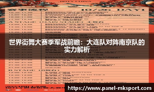 世界街舞大赛季军战前瞻：大连队对阵南京队的实力解析